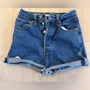 Levi’s Denim Blue Button Fly Women's Shorts